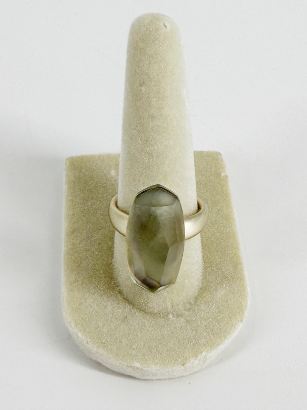 Kendra Scott Dani Cocktail Ring Gray Silver Size 6.5-7